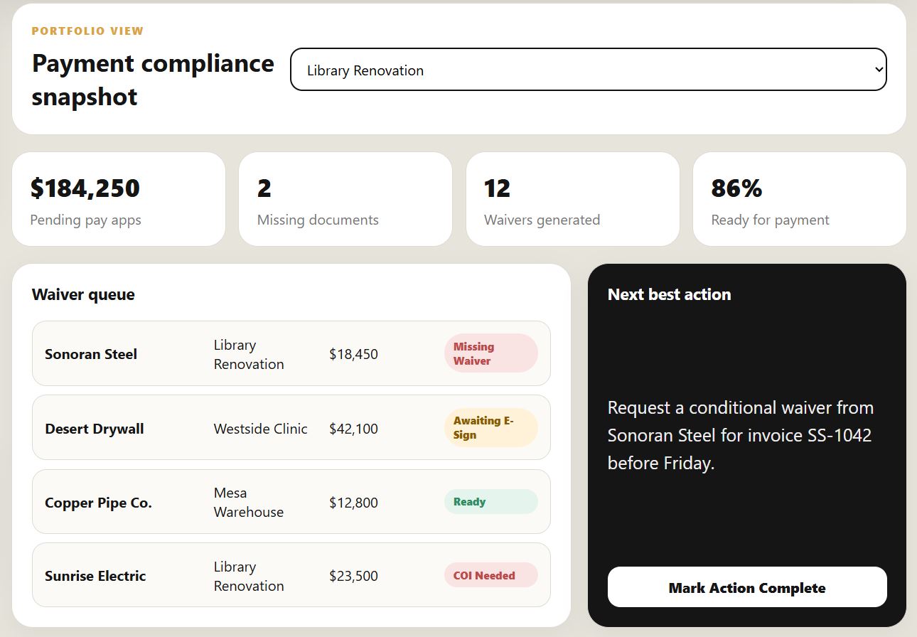 LienSafe Waiver Tracker