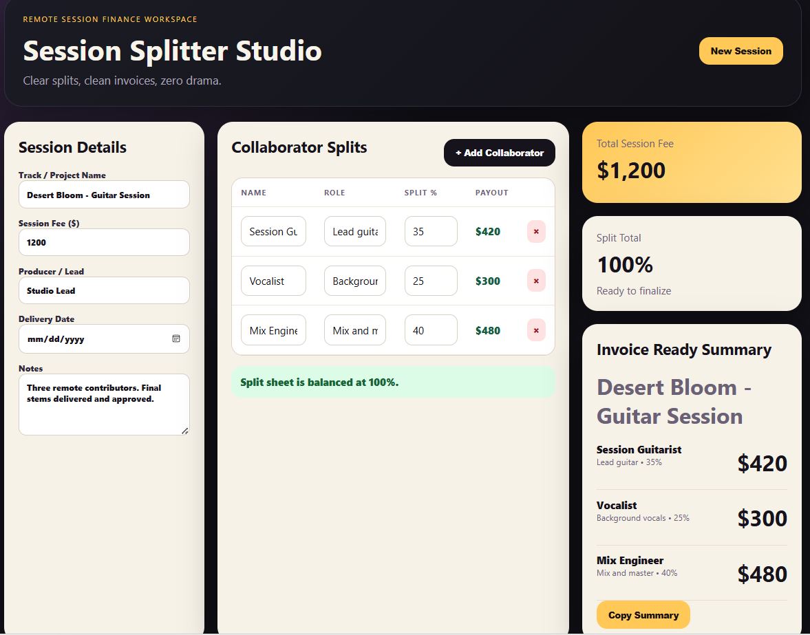 Session Splitter Studio