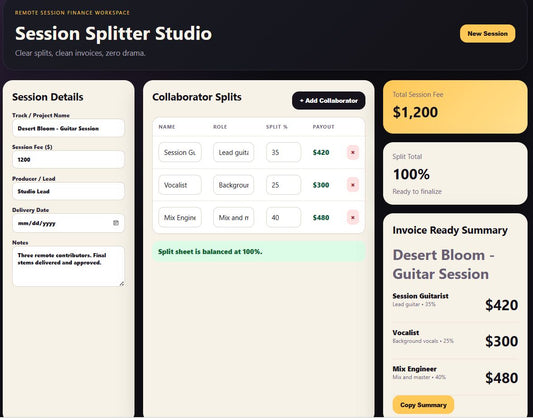 Session Splitter Studio